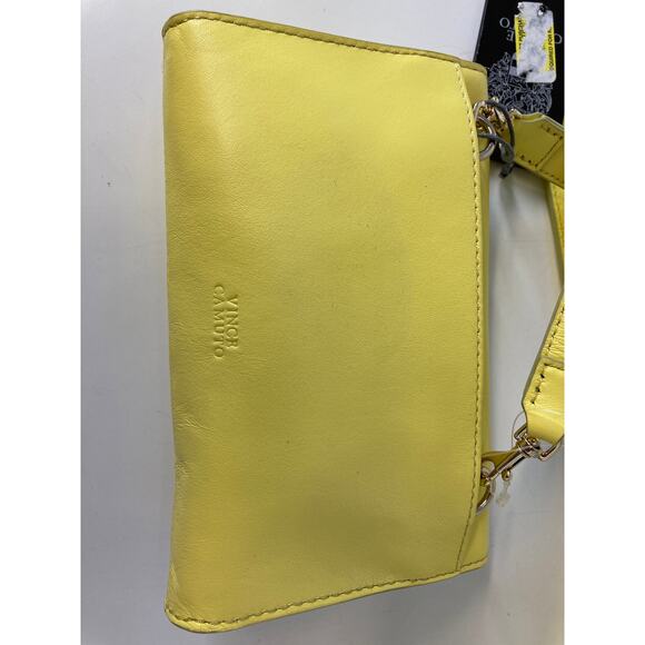 VINCE CAMUTO NWT SMALL YELLOW LEATHER CROSSBODY BAG (ASIS) - Picture 4 of 16